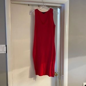 Hot pink crochet midi Guess dress size M